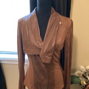 Jessica Simpson faux leather zip jacket